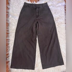 Miou Muse Grey Extra Wide Leg High Waisted Cotton Pants Women's size small